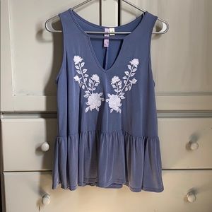 Embroidered Tank Top